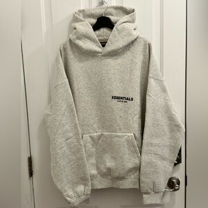 Fear Of God Essentials Men’s Light Oatmeal Hoodie w/ Original Bag, Size XL